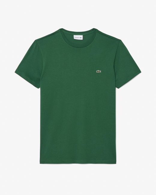 Lacoste Green Crew Neck Pima Cotton Jersey T-Shirt for men