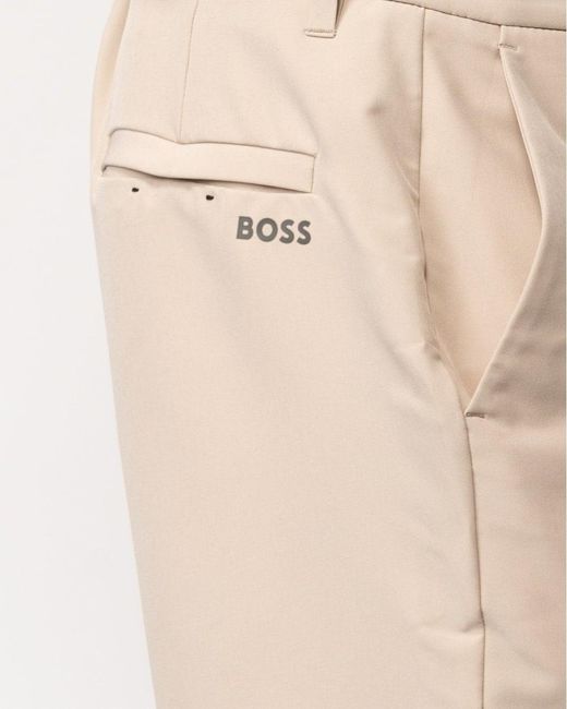 Boss Natural S Commuter Slim Fit Shorts In Easy-iron Four-way Stretch Fabric for men
