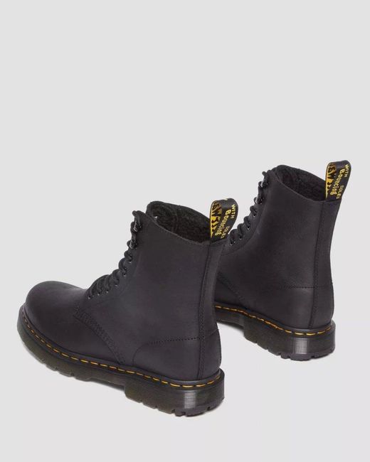 Dr. Martens 1460 Pascal Outlaw Fleece Lined Wintergrip Boots in Black | Lyst