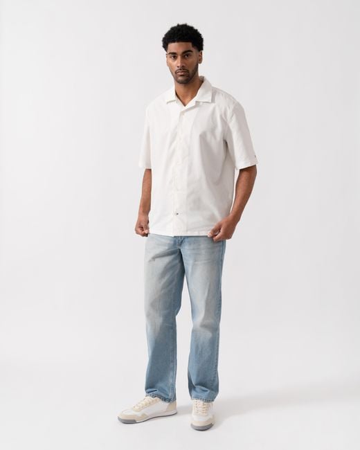 Tommy Hilfiger White Performance Seersucker Short Sleeve Shirt for men