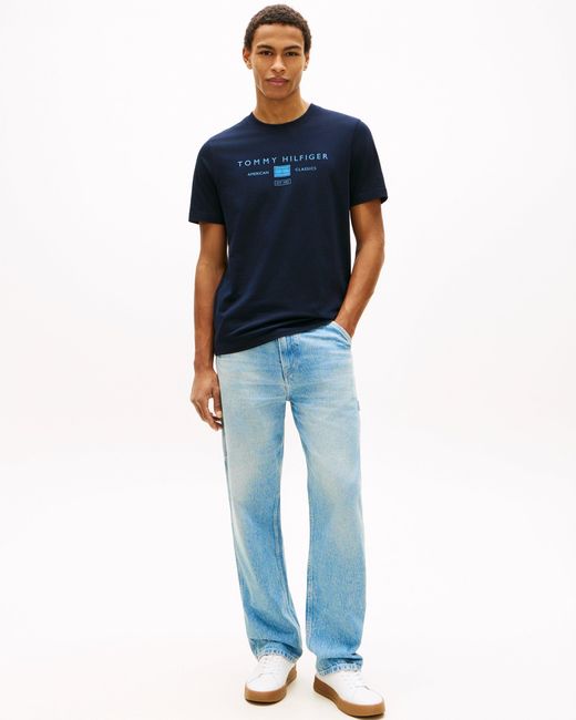 Tommy Hilfiger Blue Brand Love Mono Stack T-Shirt for men