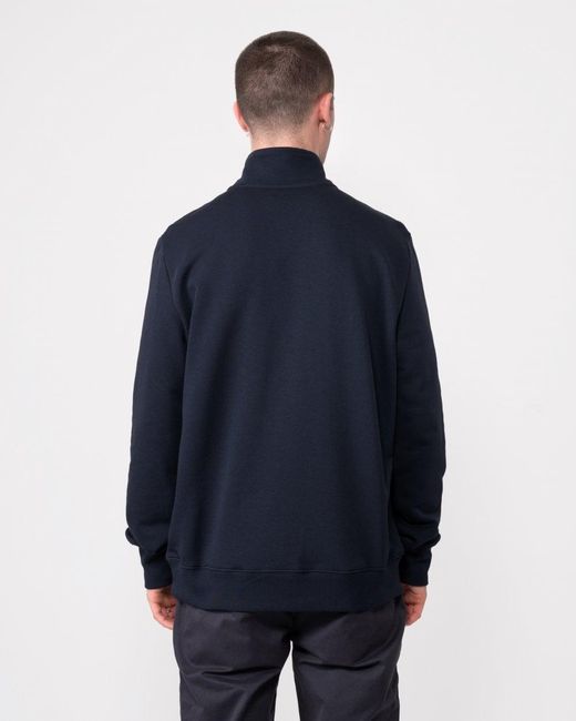 Paul Smith Blue Ps Long Sleeve Regular Fit Half Zip Zebra Logo Sweatshirt for men