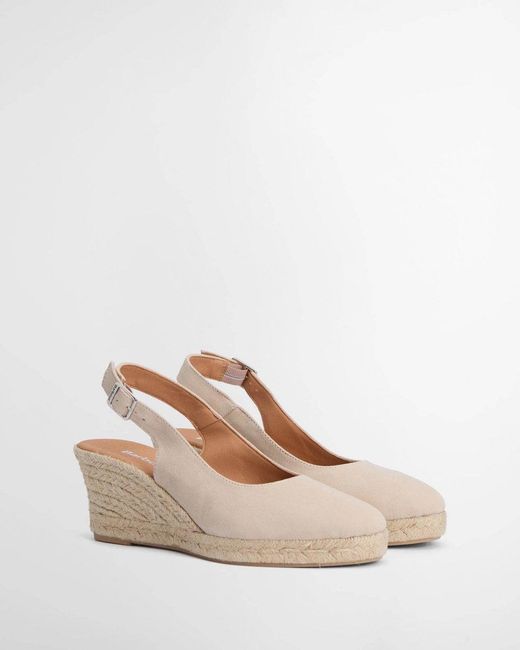 Barbour Natural Hazel Suede Espadrilles