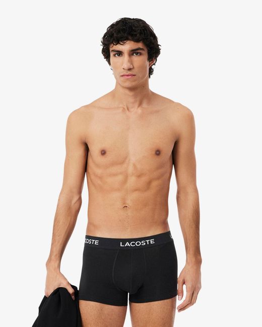 Lacoste Black 5-Pack Trunks for men