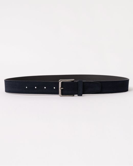 Boss Multicolor Ronnie Suede Belt With Logo-Engraved Gunmetal Buckle for men