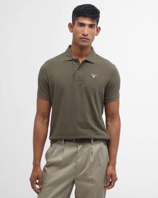 Barbour Green Sports Polo Shirt for men