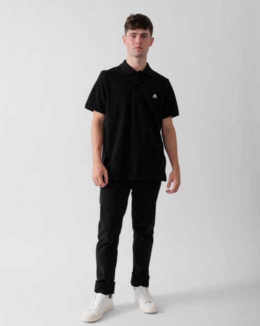 Moose Knuckles Black Everett Polo Shirt 292, Size: L for men