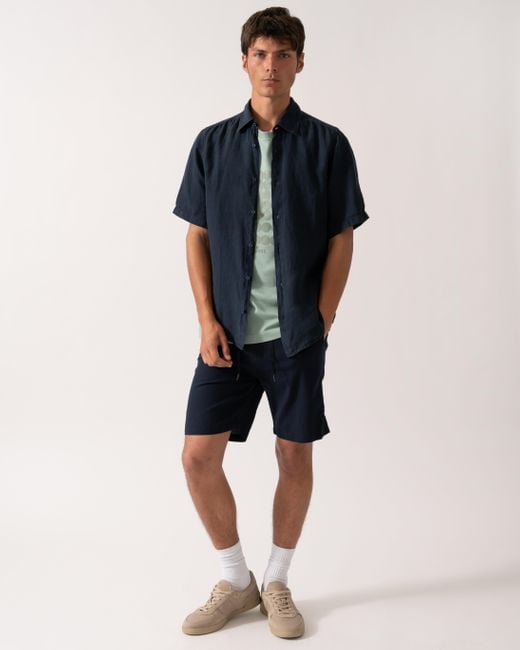 Boss Blue Tapered Chino Shorts for men