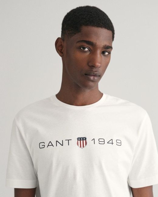 Gant Natural Printed Graphic Short Sleeve for men