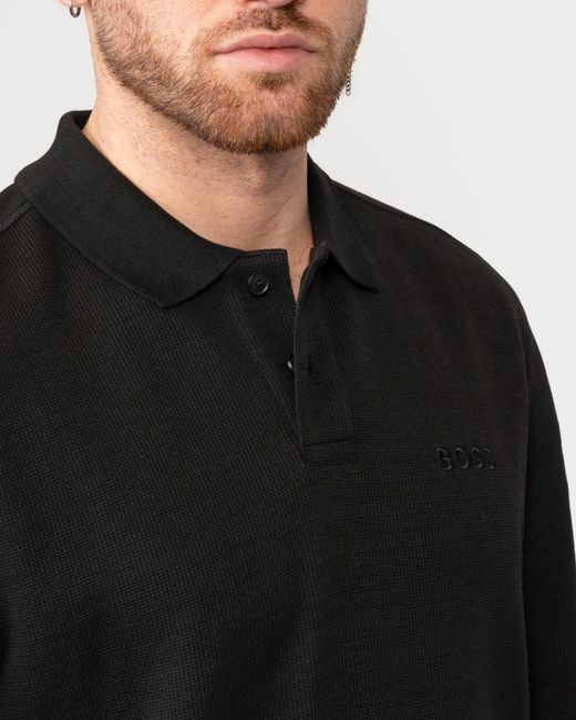 Boss Black Tempesto Long Sleeve Polo Shirt for men