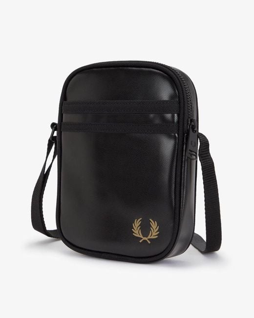 Fred Perry Black Tonal Classic Small Side Bag for men