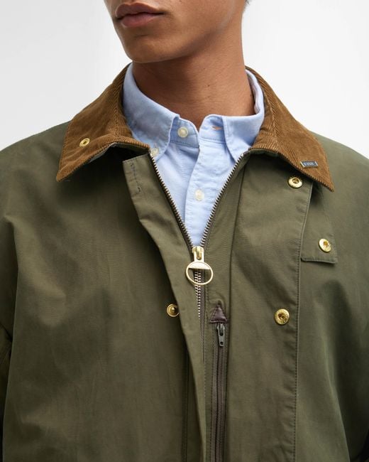 Barbour Green Icons Border Casual Jacket for men