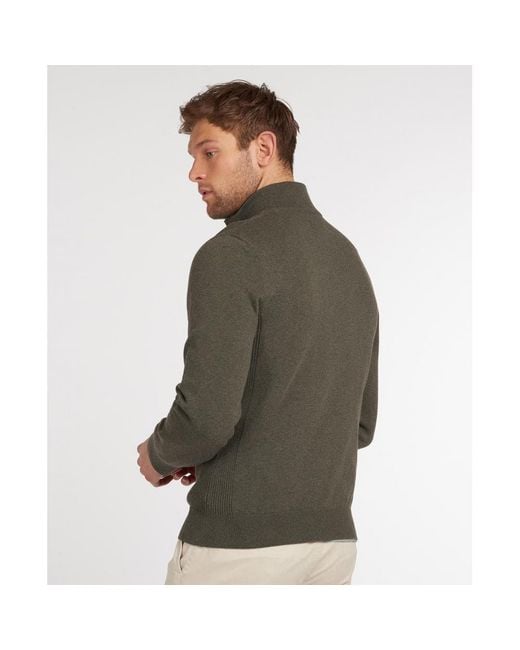 Barbour cotton mens half zip jumper Clearance