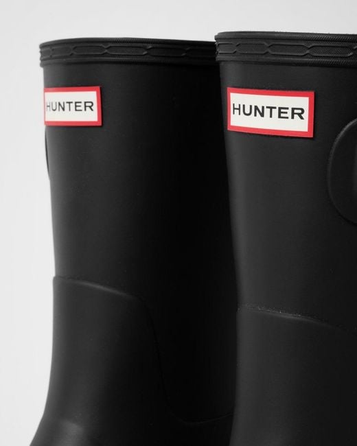 Hunter Black Original Short Wellies for men