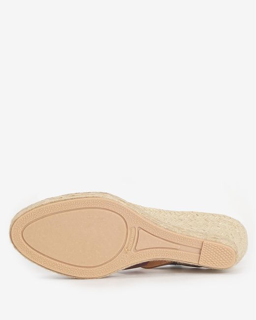Barbour Brown Yolanda Wedge Espadrilles