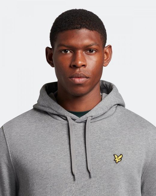 Lyle & Scott Gray Pull Over Hoody for men