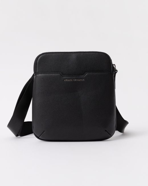 ARMANI EXCHANGE Black Slim Envelope Messenger Bag for men