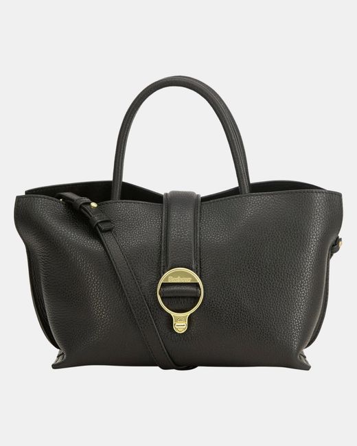 Barbour Black Alder Mini Leather Tote Bag