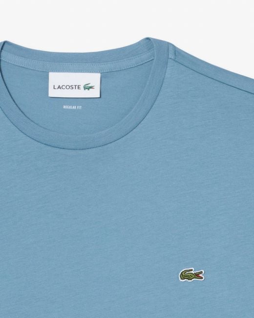 Lacoste Blue Crew Neck Pima Cotton Jersey T-Shirt for men