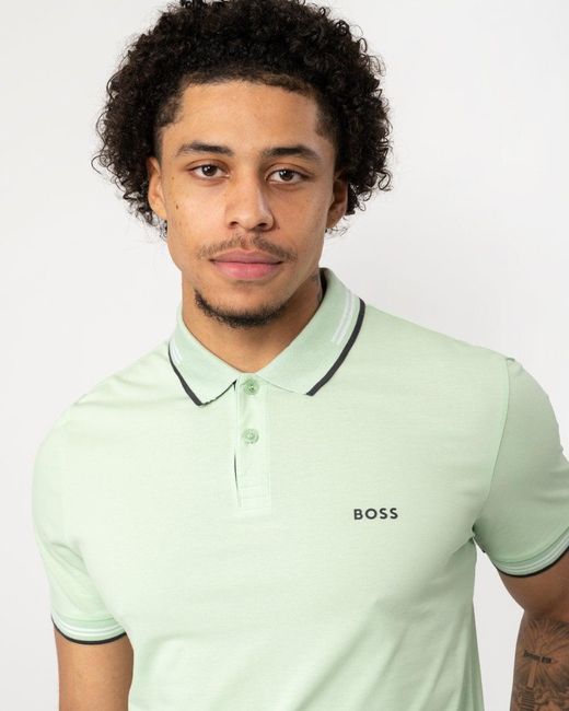 Boss Green Paul Short Sleeve Polo Shirt With Contrast Tipping for men