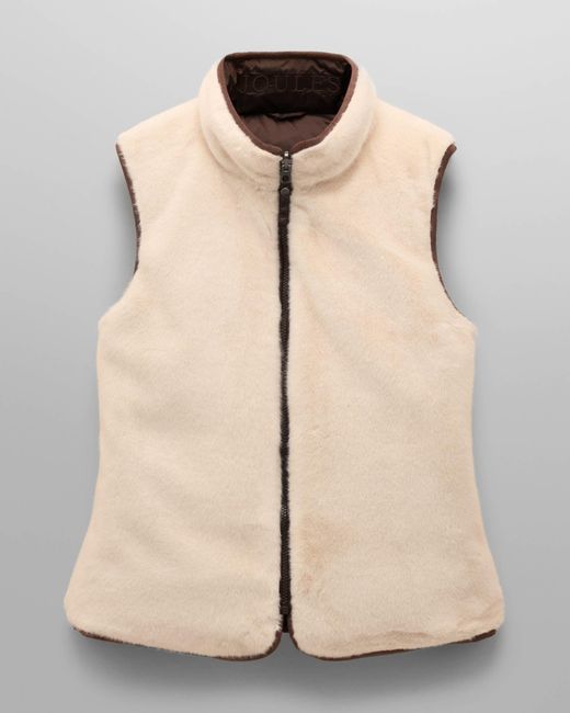 Joules Black Reversible Faux Fur Gilet
