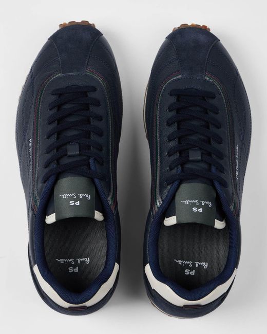 Paul Smith Blue Haskell Leather Trainers for men