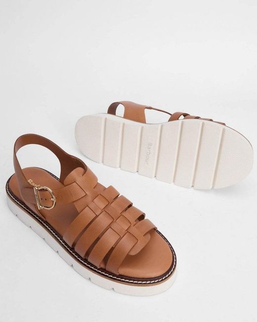Barbour White Otterburn Sandals