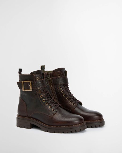 Barbour Black Heidi Lace Up Boot