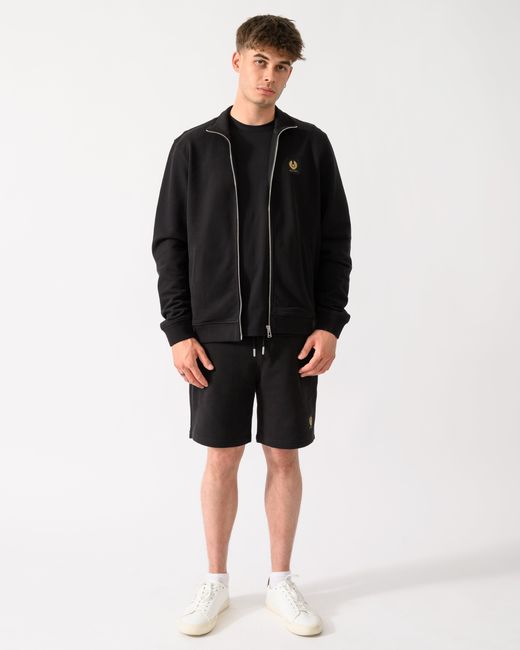 Belstaff Black Logo Full Zip Sweatshirt for men