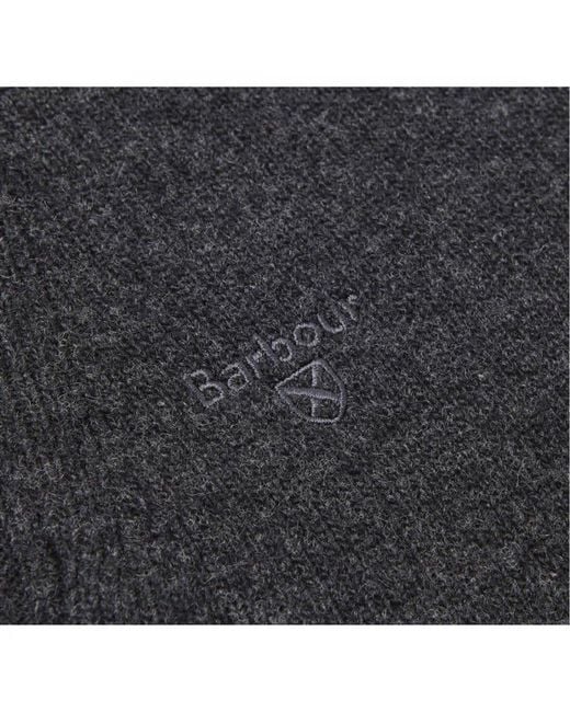 barbour essential lambswool half zip jumper light grey marl