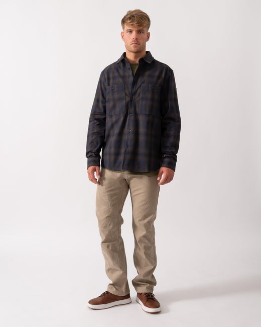 Belstaff Blue Outpost Flannel Shirt for men