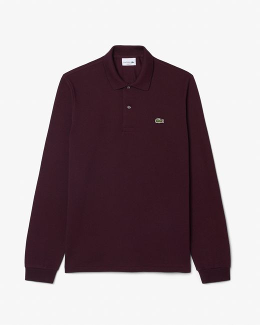 Lacoste Red Original L.12.12 Long Sleeve Cotton Polo Shirt for men