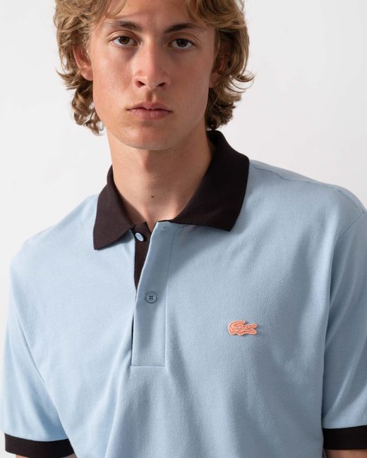 Lacoste Blue Classic Fit Short Sleeve Piqué Polo for men