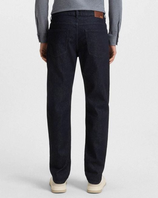 Boss Blue Re.Maine Regular Fit Dark Comfort-Stretch Denim Jeans Nos for men