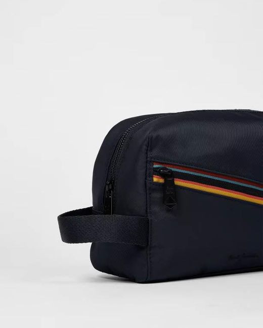 Paul Smith Blue Signature Stripe Washbag for men