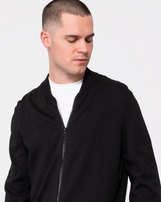 HUGO Black San Jaque-C Double Zip Cardigan 001, Size: L for men