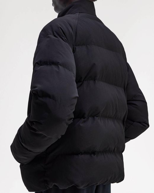 Fred Perry Blue Raglan Sleeve Padded Jacket for men