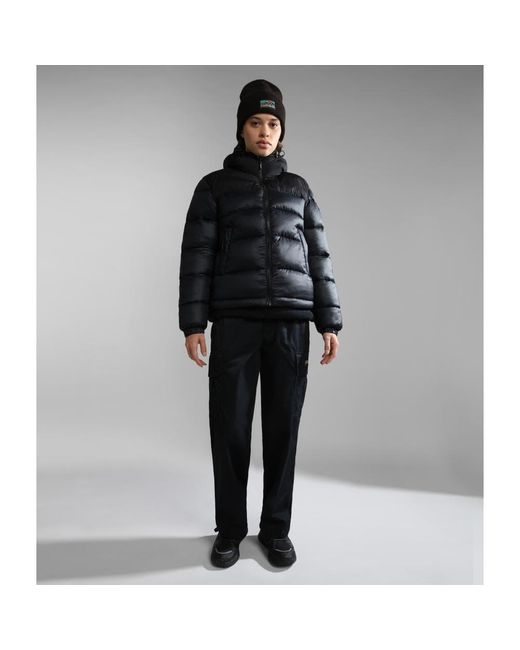 Napapijri A-hornelen Hooded Thermofibre Jacket in Black for Men | Lyst