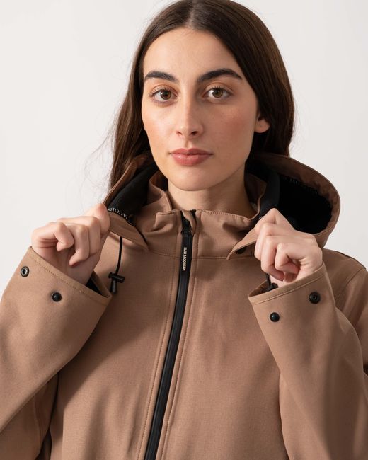 Ilse Jacobsen Natural Rain A-Line Softshell Raincoat