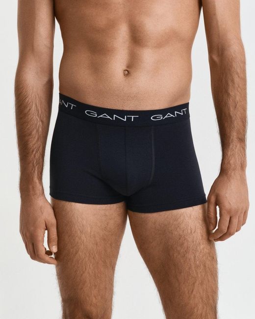 Gant Black Slim Fit Stretch Cotton Jersey Trunks 5-Pack for men