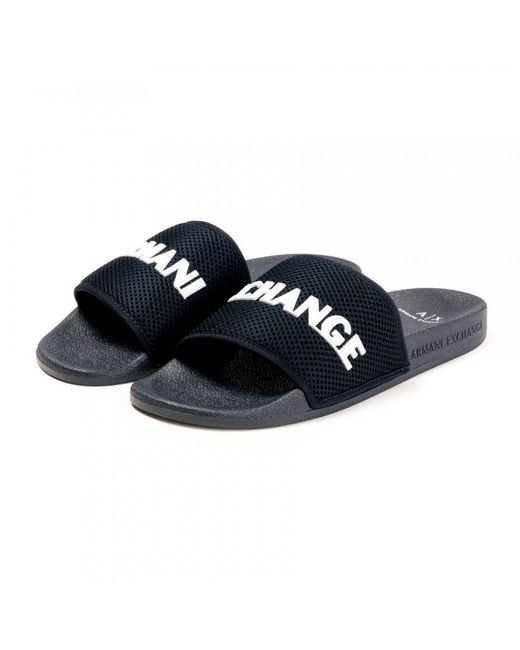 Armani Exchange Blue Mesh Sandal for men