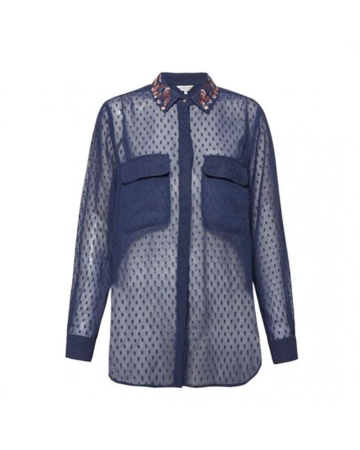 Great Plains Blue Highland Embroidery Shirt