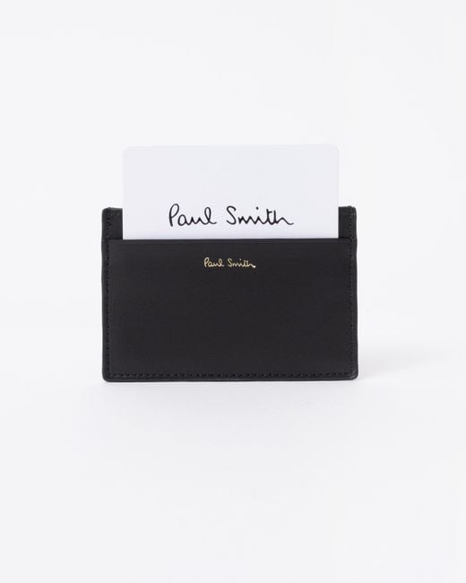Paul Smith Black Signature Stripe Card Holder for men