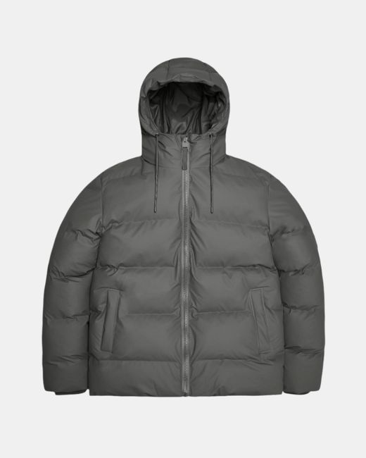 Rains Gray Alta Puffer Jacket