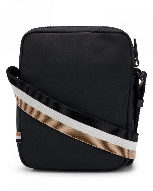 Boss Black Catch 3.0 Crossbody Bag With Signature-stripe Strap Nos for men