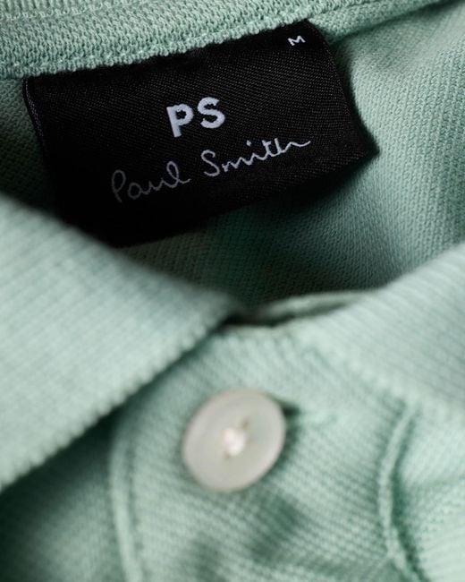 Paul Smith Green Ps Regular Fit Short Sleeve Organic Cotton Zebra Polo Shirt for men