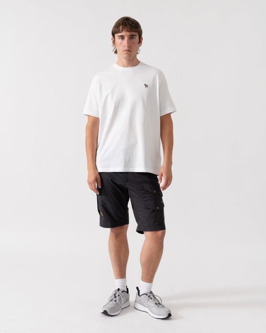 Paul Smith White Ps Regular Fit Cotton Zebra Logo T-Shirt for men