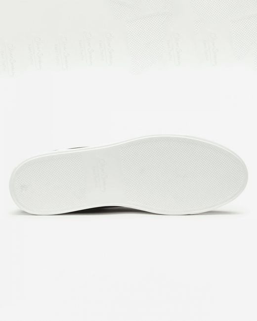 Oliver Sweeney Blue Almada Perforated Leather Trainers for men