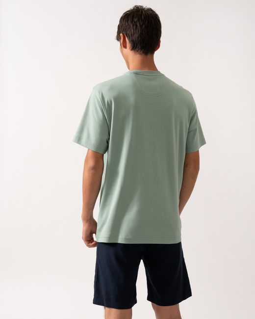 Boss Green Tee Interlock-Cotton T-Shirt With Circle Artwork for men