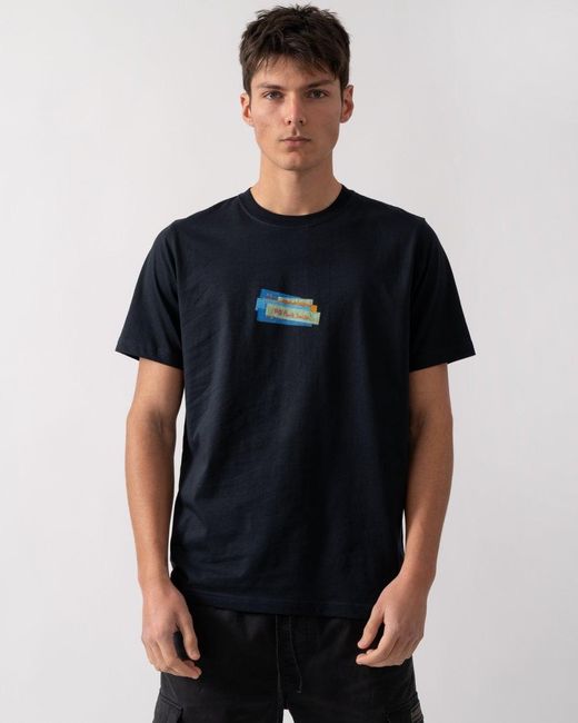 Paul Smith Black Ps Reg Fit Short Sleeve Ps Logo T-Shirt for men